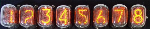 Nixie tubes IN-12   8 pieces,  Sockets  8 pcs   Used. Ukraine.