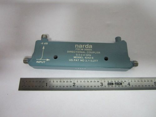 NARDA DIRECTIONAL COUPLER RF MICROWAVE FREQUENCY 2 GHz 4242-6 BIN#B2-C-93