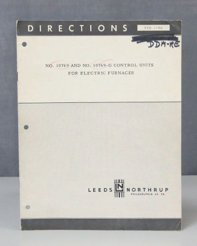 Leeds &amp; Northrup L&amp;N 10769/10769-G Control Units for Electric Furnace Directions