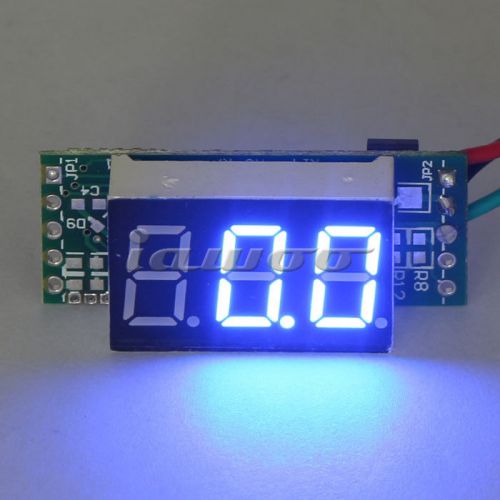 Mini Current Monitor Meter 0-50A with Shunt Digital Ammeter Blue LED Panel Meter