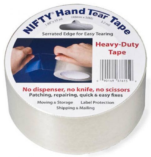 Nifty 1.88&#034; x 55 yd, heavy duty hand tear tape t3761rtl for sale