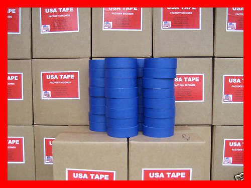 Lot Of 32 Rolls 1 1/2&#034; Blue Painters Masking Tape MADE IN USA
