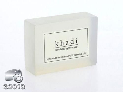 NEW KHADI NATURAL SANDALWOOD SOAP IMMENSE HEALING PROPERTIES AND FREE OF GERMS
