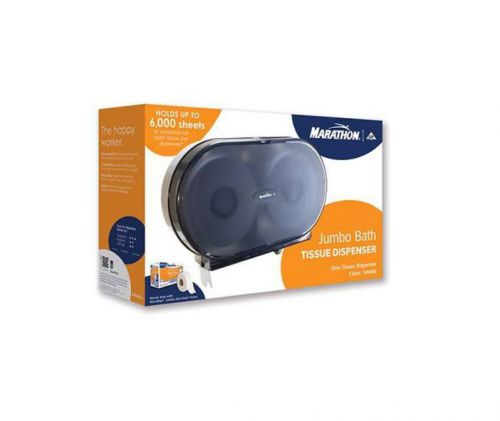 Marathon Jumbo Double Roll Toilet Bath Paper Dispenser Smoke - 6404001 New