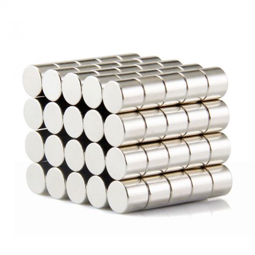 Cylinder 10pcs 6mm thickness 5mm N50 Rare Earth Strong Neodymium Magnet