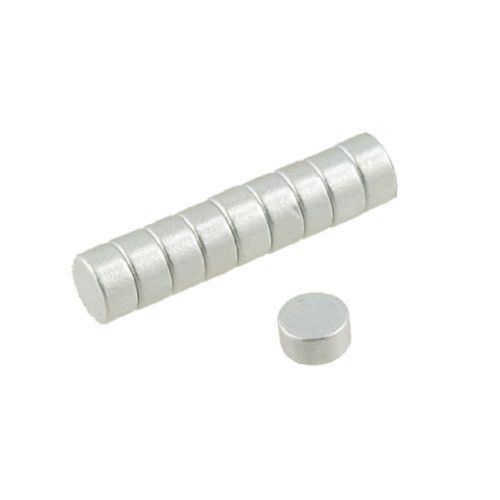 Hot sale 10 pcs silver tone 4mm x 2mm rare earth neodymium strong magnet for sale