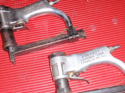 2 old vintage duo-fast industrial staplers  models   dn-5418  and  5018 for sale
