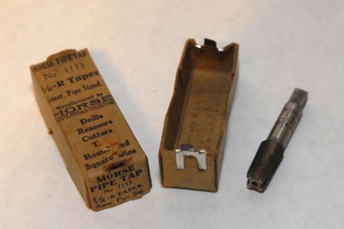 Antique Morse 1/8 R Taper Pipe Tap in Original Box No.1115, Steel