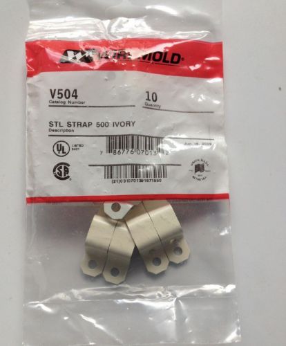 Wiremold Ivory Steel Mounting Strap V504 1/2&#034; x 1-7/8&#034; Pack of 10 Free Shipping!