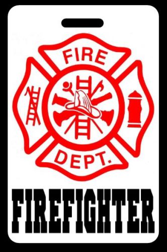 Firefighter luggage/gear bag tag - free personalization - new for sale