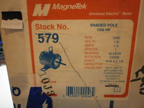 Magnetek 579 universal electric motor 1/50hp shaded pole s88-516 82121 for sale