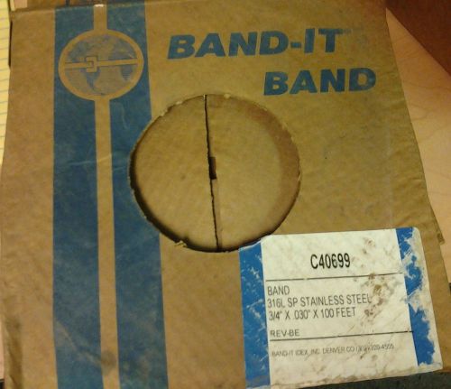 New BAND-IT 316L C46099 Stainless Steel Band 3/4&#034; x 030&#034; x 100&#039;