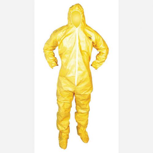 440050 tyvek yellow coverall w/ hood &amp; boots size xl 12 pair for sale