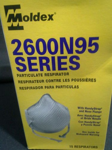 Moldex 2600n95 15 respirators,  expired