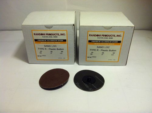 RANDON PRODUCTS INC, #12933, TYPE R PLASTIC BUTTON 3&#034; 120 GRIT A/O SAND LOC DISC