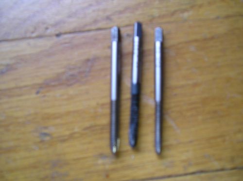 3 (three) spiral point plug taps- 6-32 ,hardened steel, for sale