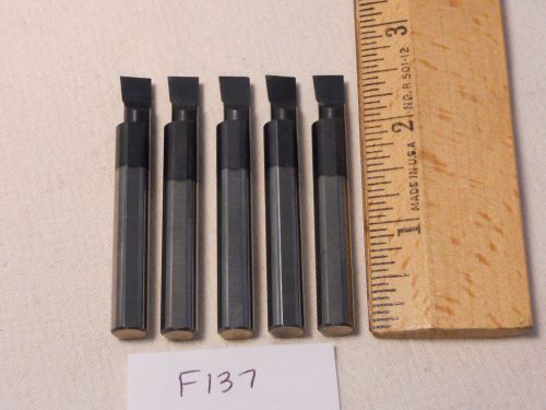 5 used solid carbide boring bar. 5/16&#034; shank. micro 100 style.  b-290500 (f137} for sale