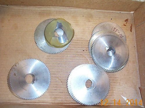 LOT OF 17 HSS SLITTING SAWS 4&#034; by .064 .062 .0781  W/ 1&#034; BORES  Thurston