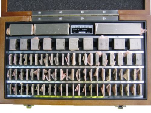 Shars 81 pc .1001-4&#034; grade 2(a+) as-0 square gage block set w/ usa nist cert for sale