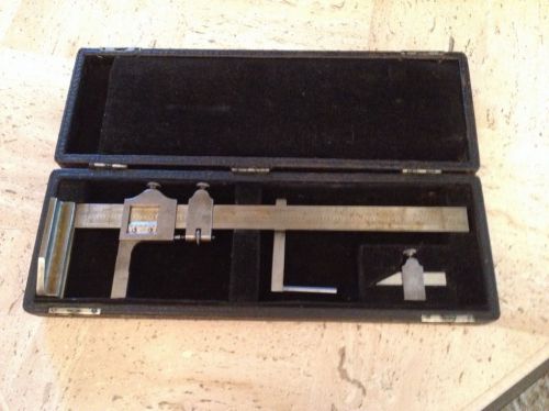 Vintage brown &amp; sharpe 10&#034; height gage with case for sale