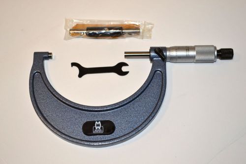 Nos moore &amp; wright uk 1966b4  3-4&#034; .0001&#034; grad carbide outside micrometer 043c for sale