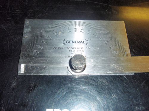 Machinists  USA General No. 17  Protractor Stainless steel   Cheeep shipping !!