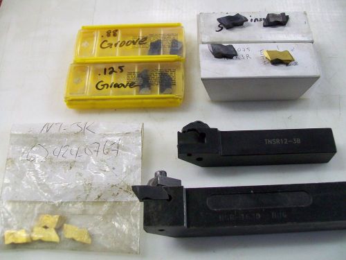 KENNAMETAL INDEXABLE THREADING TOOL HOLDER MODEL NSR163D &amp; TNSR12-3B w/ inserts