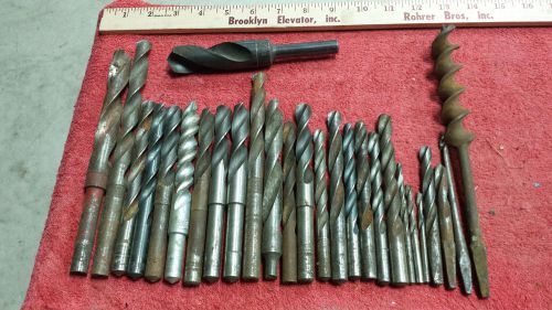 Lot of 27 MISC. USED DRILL BITS WITH CASE