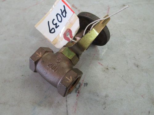 Lunkenheimer brass locking handle globe control valve 1/2&#034; fnpt fig #1565 (new) for sale