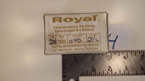 .040 x 2-1/2 Royal Ejector / Perforator / Core Pins RQB