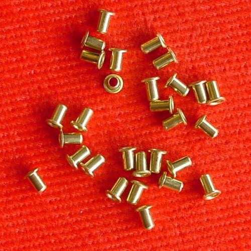 &gt; 100x Copper Alloy Brass Eyelet 1.9x3.5mm for Soldering Connection-Fe