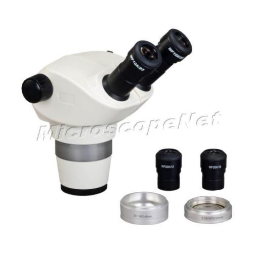 Zoom Stereo Binocular Microscope Body 3X-200X+0.5X &amp; 2X Auxiliary Objective Lens