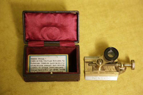 Antique Thread Microscope by J. CASARTELLI &amp; SON OF MANCHESTER, ENGLAND