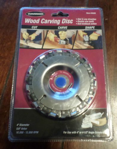 Warrior Wood Carving Disc: For Use With 4&#034; or 4-1/2&#034; Angle Grinders! Item# 61638