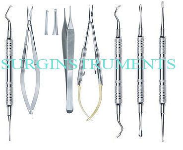 7 MICRO SURGERY INSTRUMENTS SET DENTAL SURGICAL MEDICAL