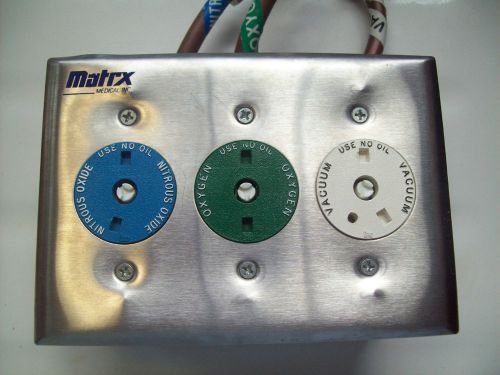 Matrx nitrous oxide  oxygen vacuum outlet for sale