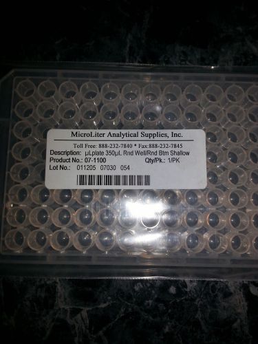 5 microliter analytical ul plate 350 ul round well round bottom w/ lids  07-1100 for sale