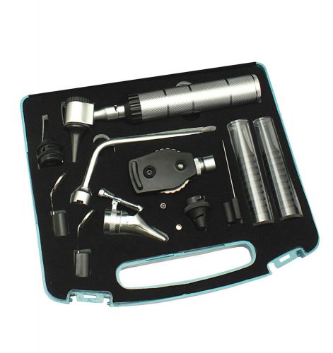 Premium quality ent diagnostic otoscope opthalmoscope set case &amp; user manual for sale