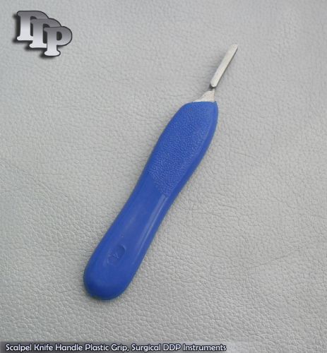Scalpel Knife Handle # 4 Blue Plastic Grip, Surgical DDP Instruments