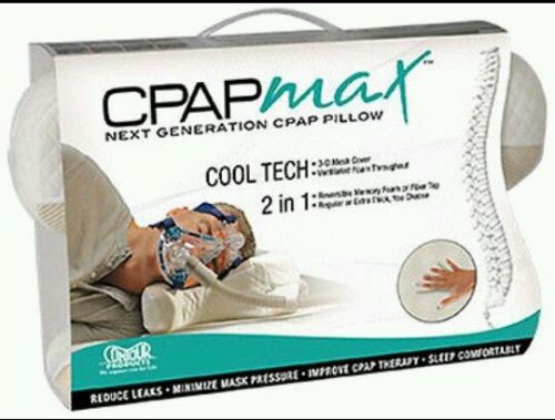 CPAP Max Cool 3D CPAP Pillow, Ventilated Memory Foam, with sage colored cover