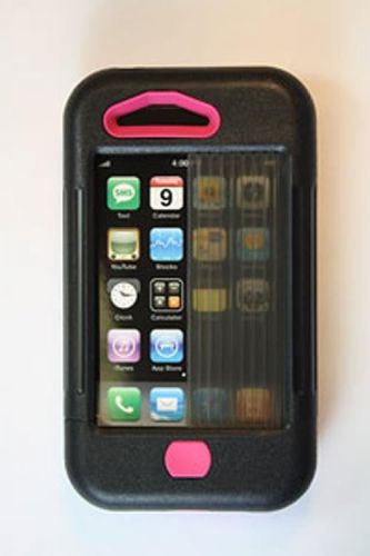 Case Black Pink Accents Cover for Apple iPhone 3 ET3P