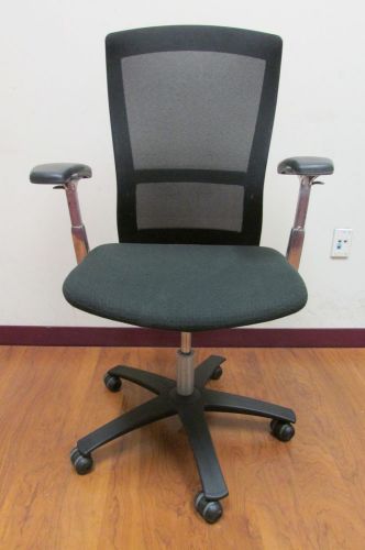 Knoll &#034;LIFE&#034; Office Chair - Forest Green Seat &amp; Black Mesh Back  #10397