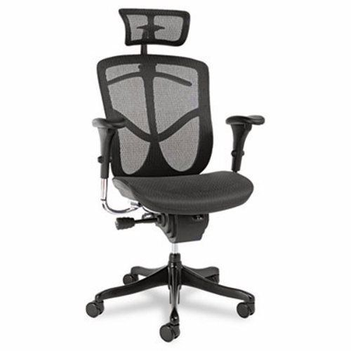 Alera EQ Series Multifunction High-Back Mesh Chair, Black Base (ALEEQA41ME10B)