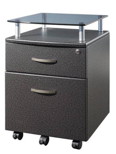 2 Drawer Mobile Elegant Home Office File Cabinet With Wheels And Lock Sturdy New