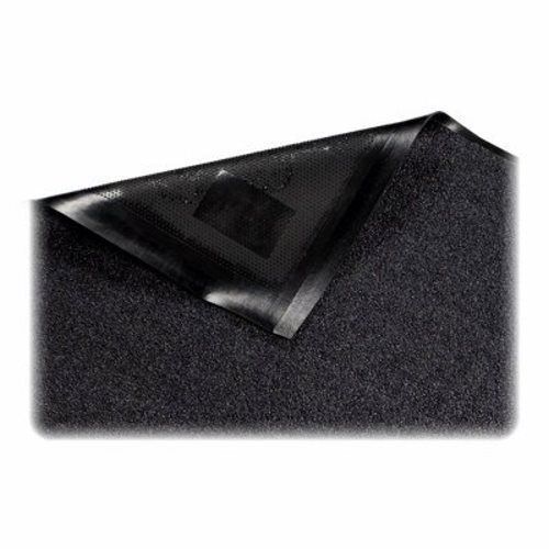 Genuine Joe Indoor Mat, Nylon Carpet, Rubber Back, 3&#039;x5&#039;, Black (GJO59354)
