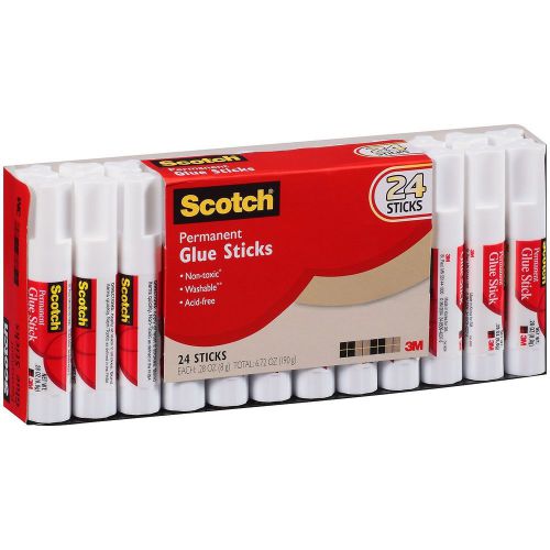 Scotch Permanent Glue Sticks - 24/.28 oz.
