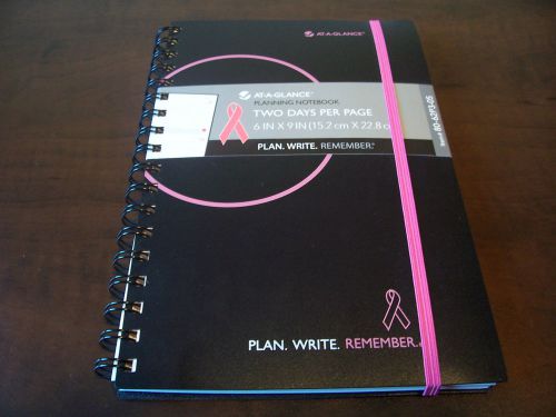 AT-A-GLANCE 2 days-page Planning Notebook 6&#034; x 9&#034; Pink Special Edition planner