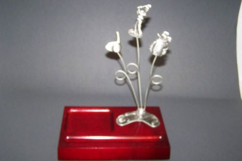 Golfers Delight! Desk Card and Pencil Holder.Nice addition to your desk!