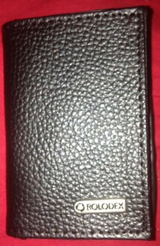 Rolodex Business Card Case Black Leather 36-Card Case *30D3X1*