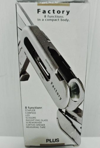 8 functions in a compact multi - tool  STAPLER compass SCISSORS